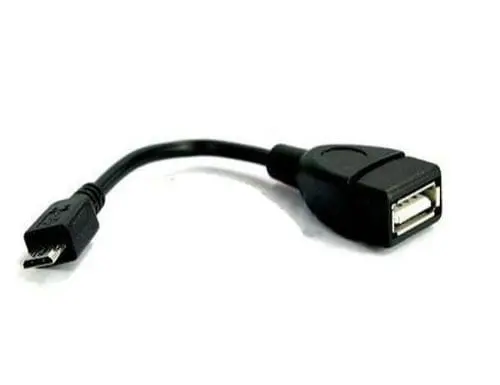 [CU226-0.2m] VCom Кабел OTG USB AF / Micro USB Black - CU226-0.2m